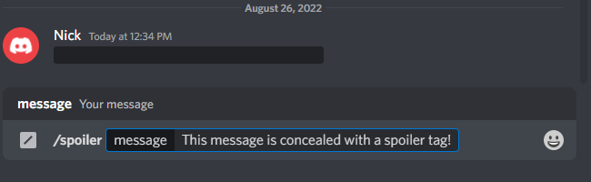 Пример просмотра скрытого сообщения — пользователь раскрыл спойер.
