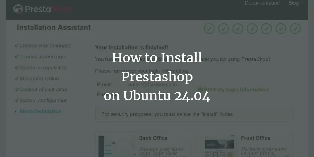 Установка PrestaShop на Ubuntu 24.04