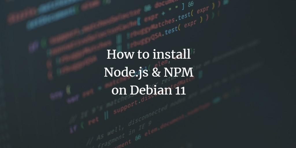 Установка Node.js на Debian 11