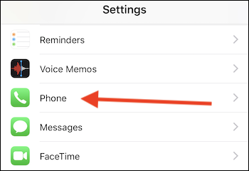 Скриншот настроек iPhone: раздел