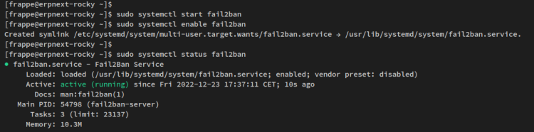 Запуск Fail2ban