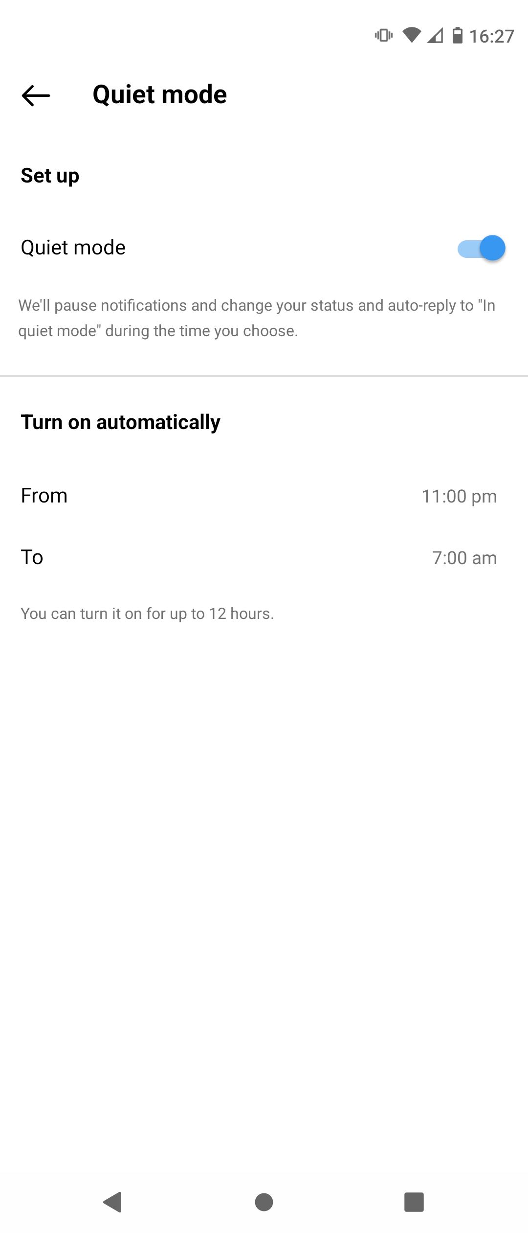 Активация тихого режима в Instagram