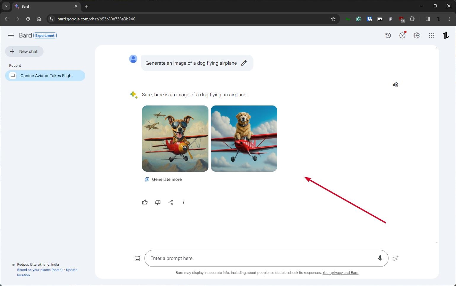 Сгенерировать изображения ИИ с помощью Google Bard