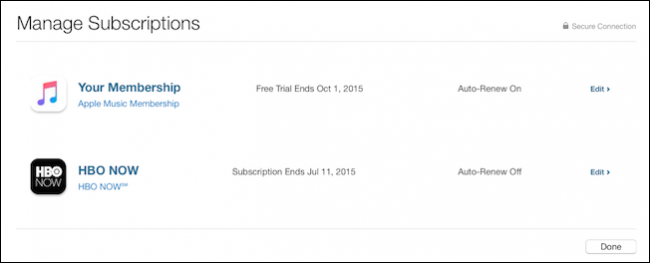 Параметры подписки Apple Music с вариантами тарифов