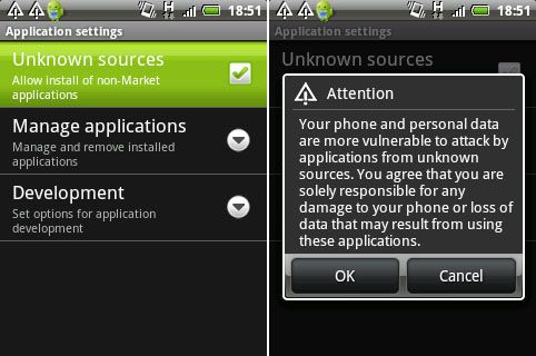 Экран загрузки APK на Android