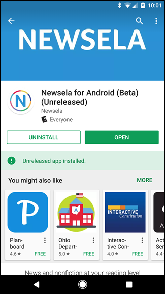 Окно установки приложения раннего доступа в Play Store