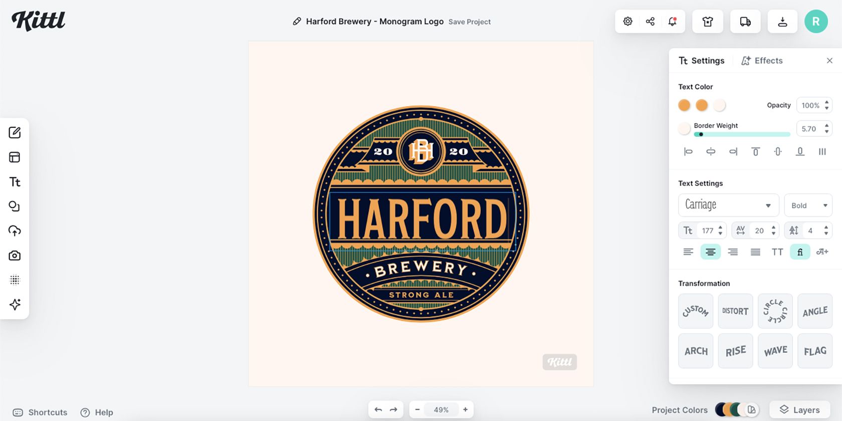 Kittl Logo from Template Library