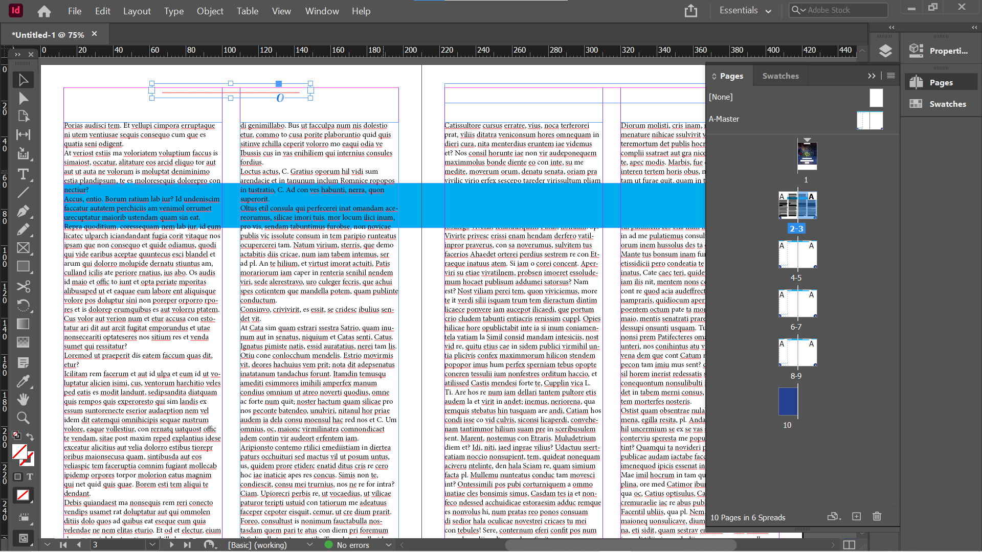 InDesign accidentally moved Master Page item