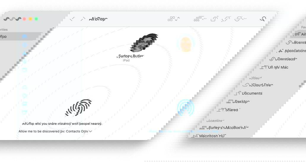 Apple Airdrop Window