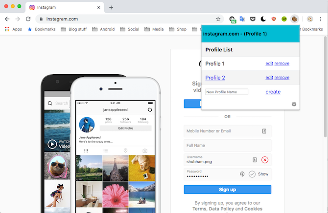 Cookie Profile Switcher для Google Chrome