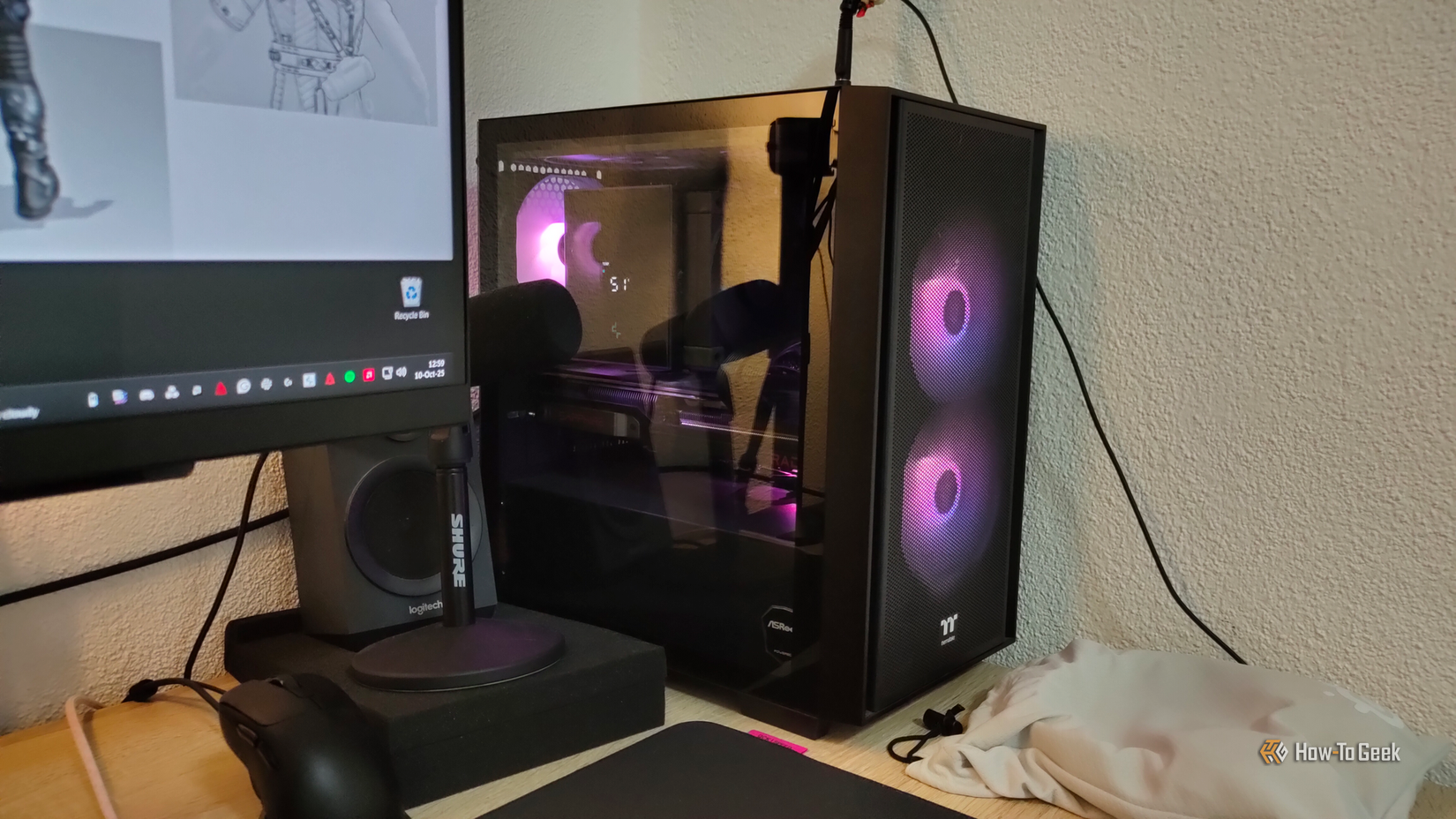 A small mATX desktop gaming PC.