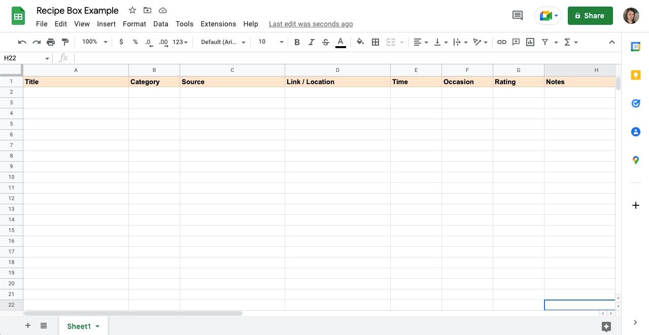Заголовки столбцов в таблице