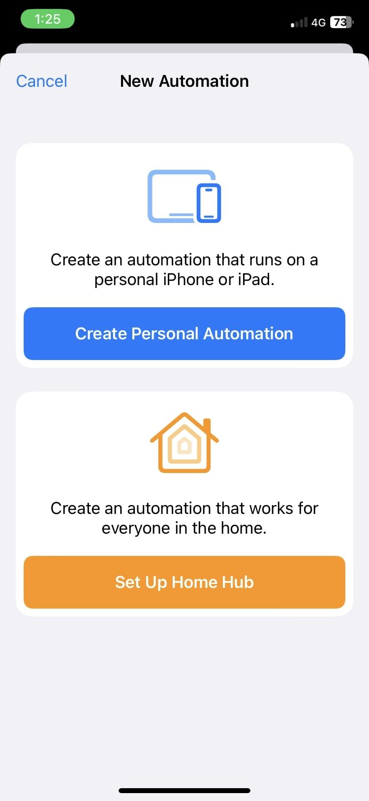 Создание личной автоматизации в приложении Команды