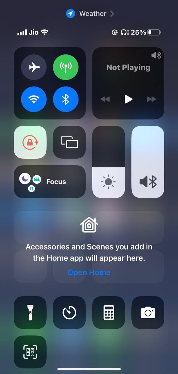 Пункт управления iOS
