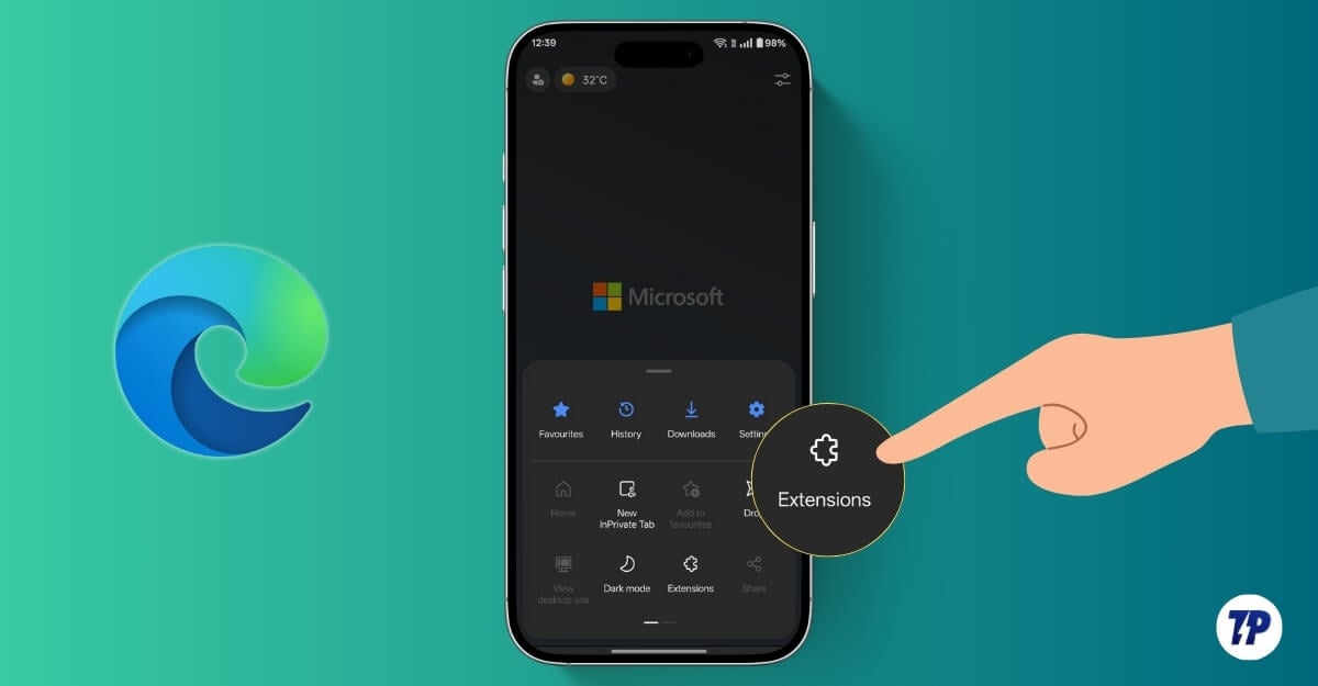 Расширения в мобильном Microsoft Edge