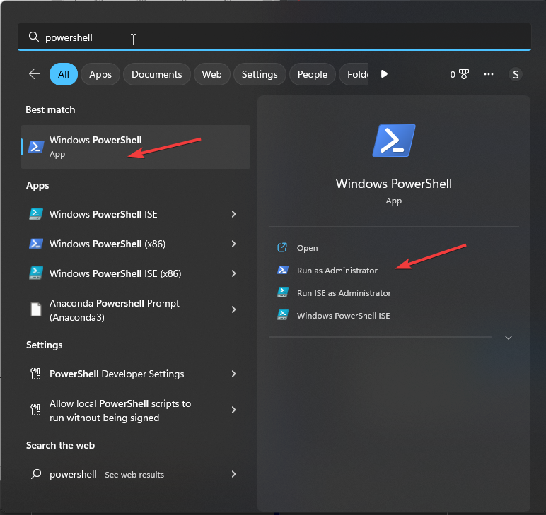 PowerShell 관리자 권한 실행