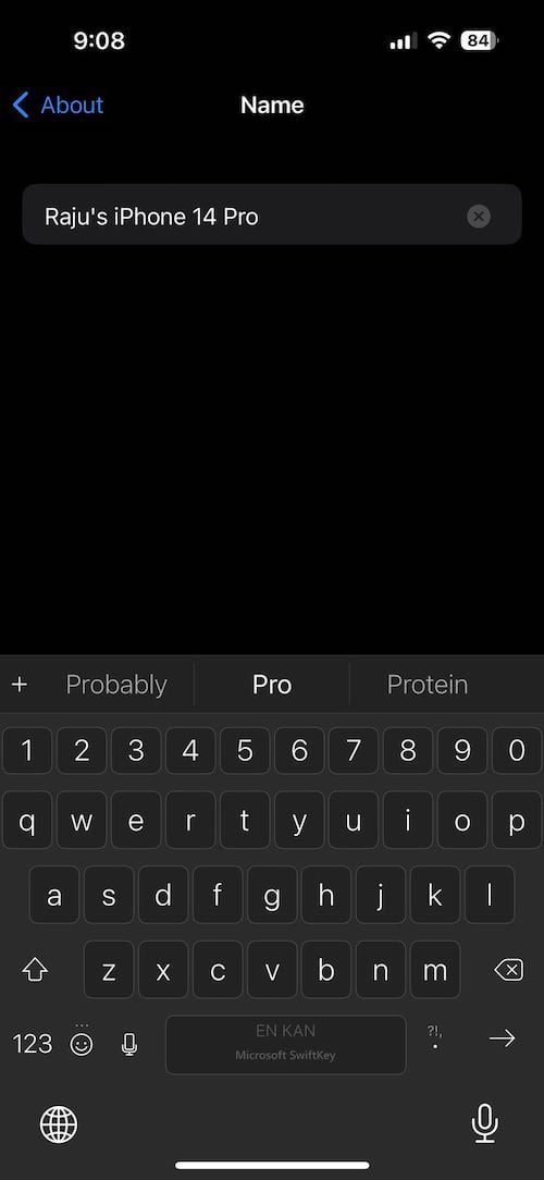 Изменить имя устройства