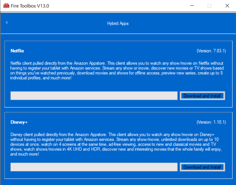Install Disney+ and Netflix apps on Fire tablet
