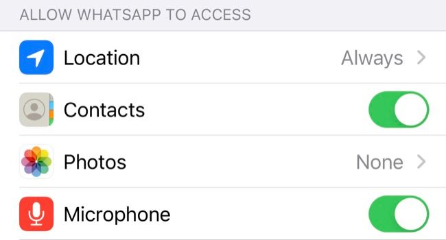 Enable Location Permissions for WhatsApp