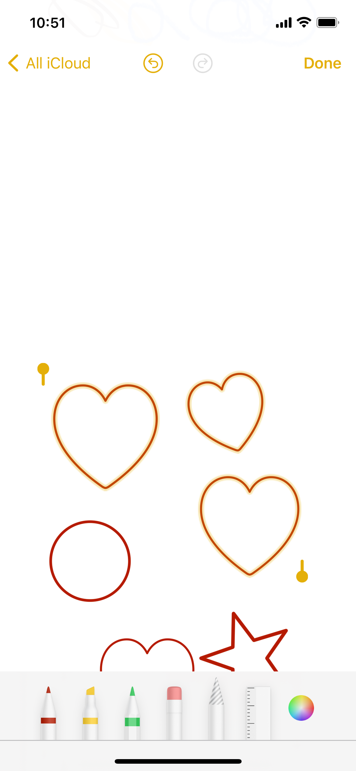 Small yellow selector tools in Markup Lasso tool