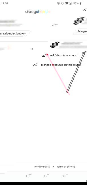 Переключение на второй аккаунт в Gmail