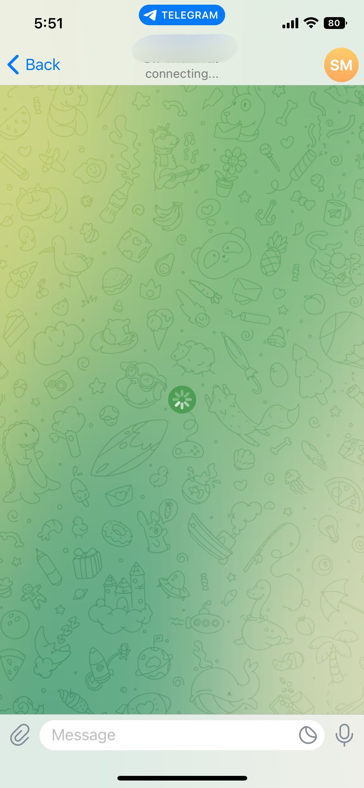 Messages of Telegram User iOS