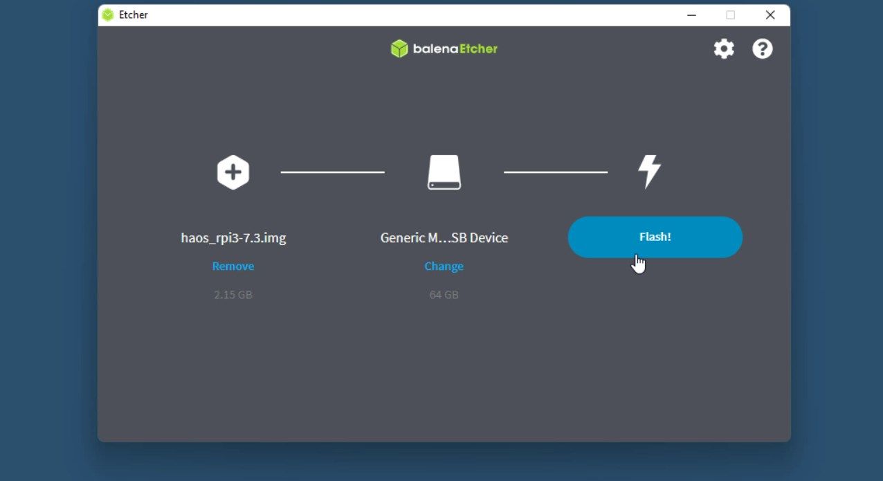 flash sdcard with home assistant os