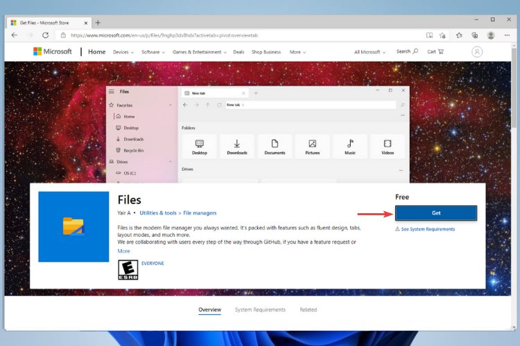 Нажмите на кнопку Получить