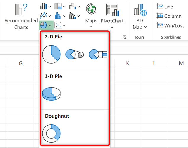 Параметры круговых диаграмм в Excel: 2D, 3D, кольцевая
