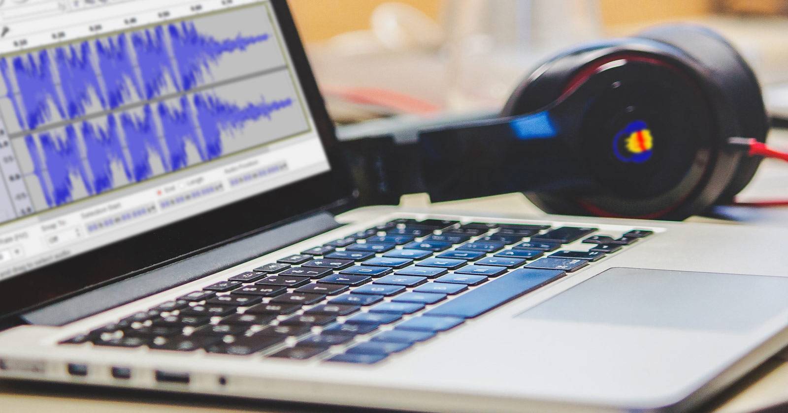 Удалить фоновый шум — общий вид проекта в Audacity