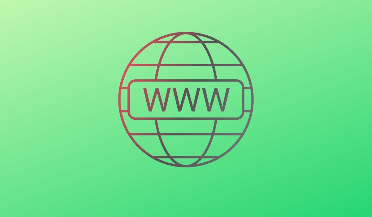 Globe with WWW seen on light green background 