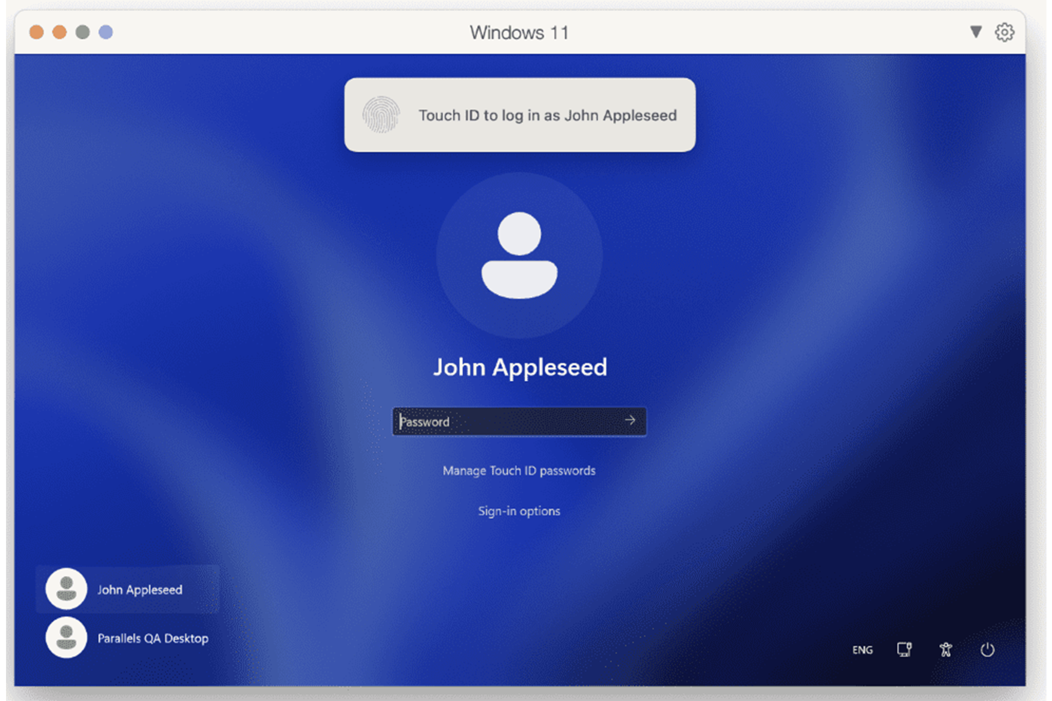 Вход в Windows через Touch ID в Parallels Desktop 19 — пример лучшей интеграции платного софта.