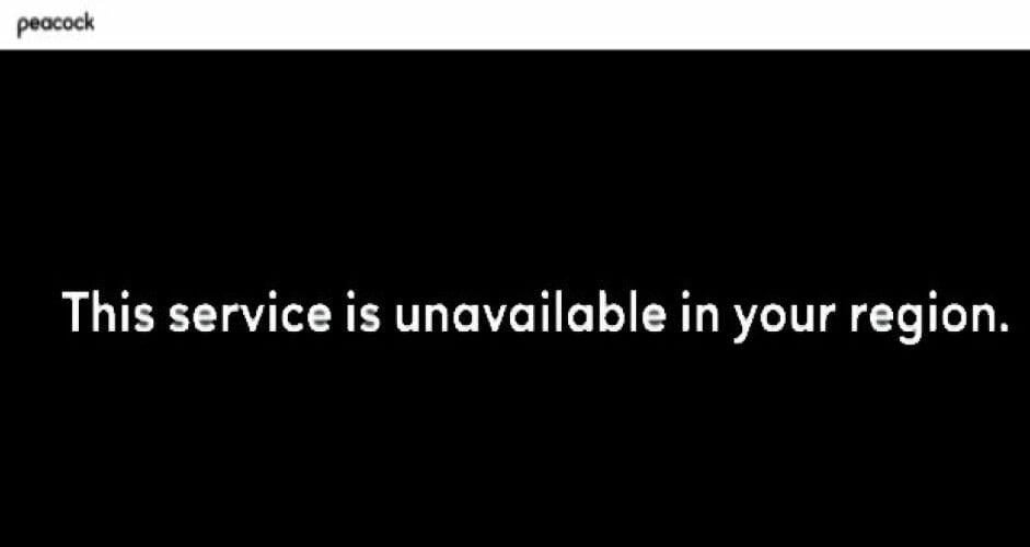 Peacock недоступен за пределами США