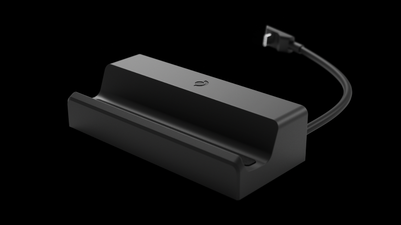 Steam Deck в доке на рабочем столе с внешним монитором