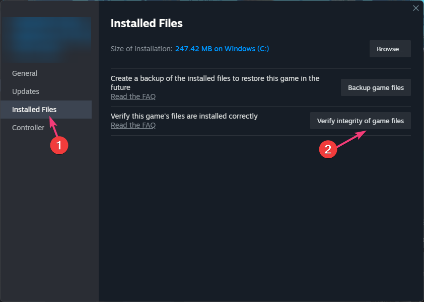 Проверка целостности файлов игры в Steam
