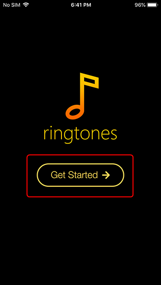 Tap get started