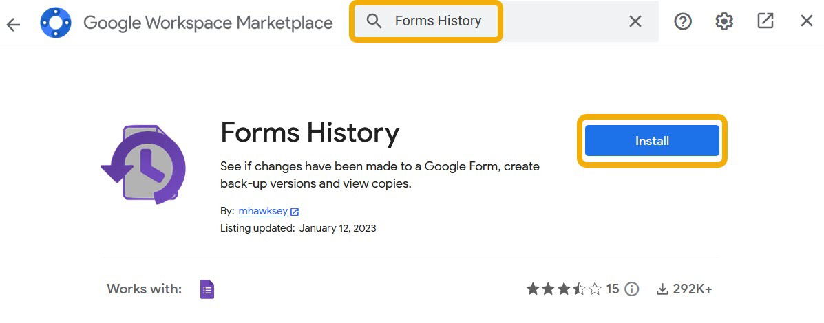 Дополнение Forms History