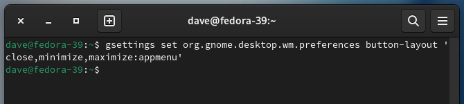 Терминал с кнопкой закрытия слева на заголовке окна