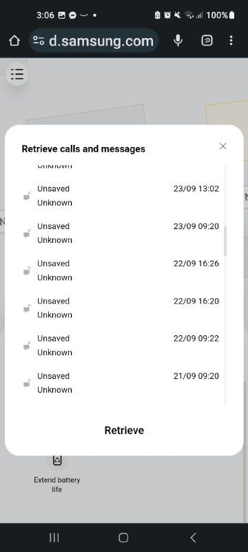 Извлечение звонков в SmartThings Find