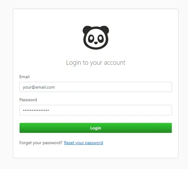 Страница входа Monica CRM