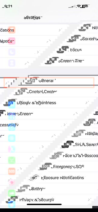 Основные в настройках iPhone