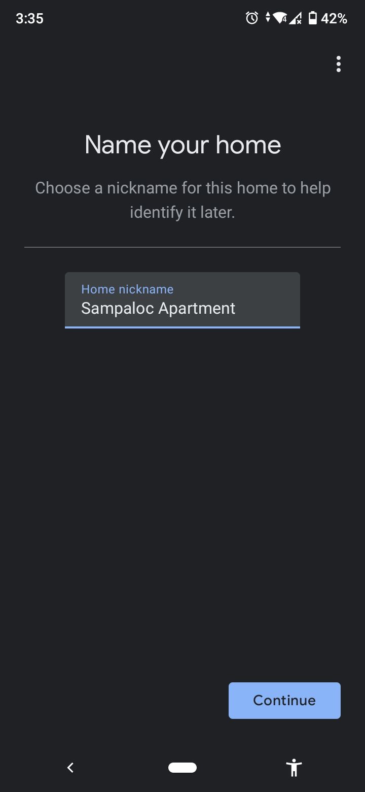 Придумайте название для дома в приложении