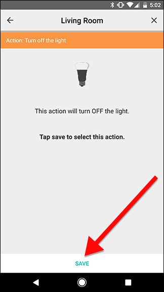 Подтверждение действия Hue