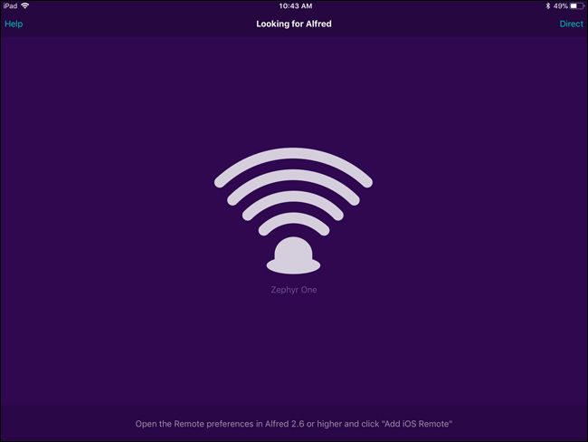 Alfred Remote обнаруживает Mac в сети