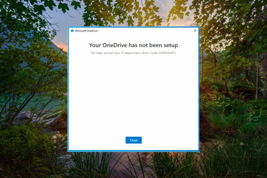 Исправить ошибку OneDrive 0x8004e4f1