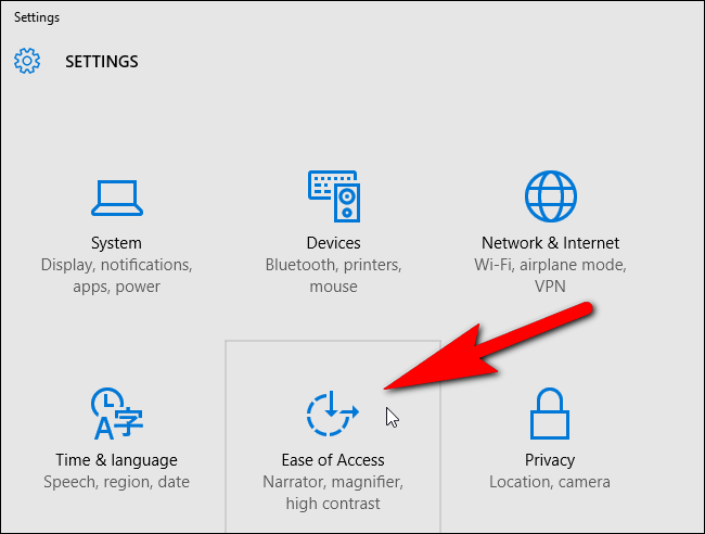 Параметры — Специальные возможности в Windows 10