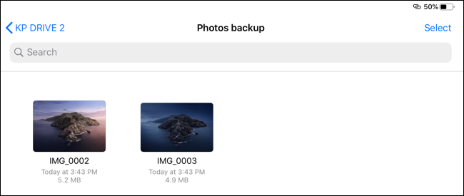 See the images saved in the destination folder