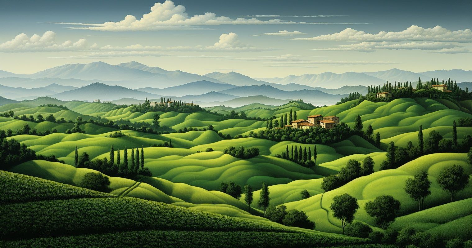 Зелёные холмы, пример для соцсетей