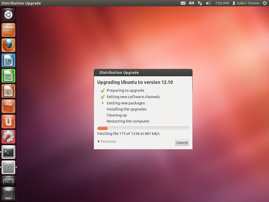 Скачивание пакетов обновления для Ubuntu 12.10