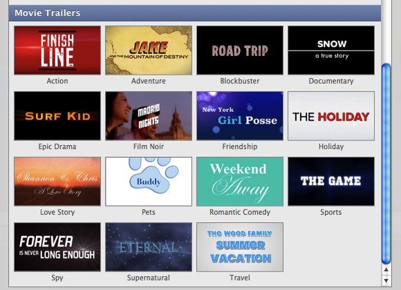 Предпросмотр шаблонов трейлера
